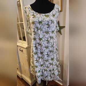 S.R. FASHION High/Low‎ Sleeveless Floral Cottagecore Dress Size XL Prairiecore